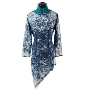 Roma Studio Premium Collection asymmetrical distressed dress (XL)